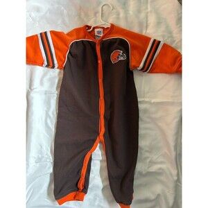 Cleveland Browns NFL Romper / Coverall — Brown & Orange Vintage 24 Months